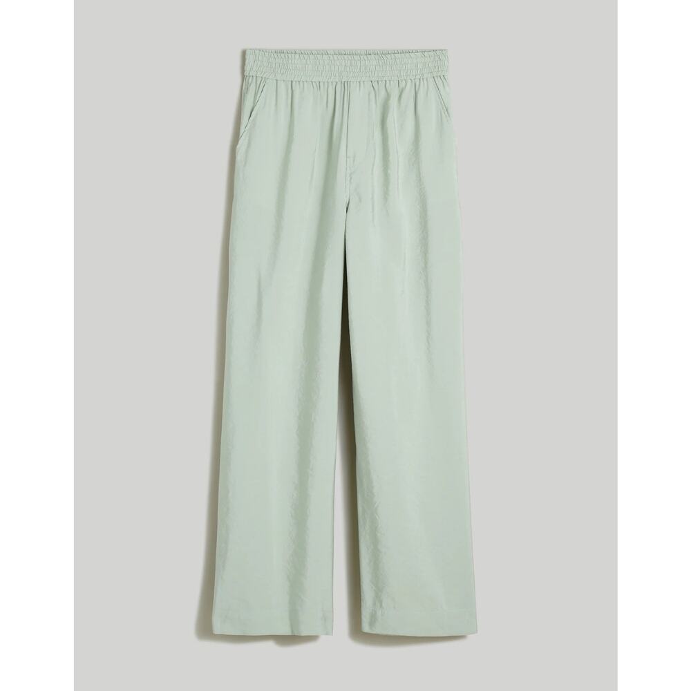 Madewell The Carley Wide-Leg Pant in Softdrape Lightweight in Sage Relaxed Ws XL